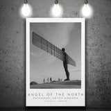 The Angel Of The North, Gateshead England Black And White Art Canvas Prints Wall Art Home Decor