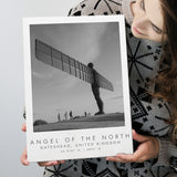 The Angel Of The North, Gateshead England Black And White Art Canvas Prints Wall Art Home Decor