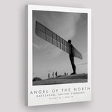 The Angel Of The North, Gateshead England Black And White Art Canvas Prints Wall Art Home Decor