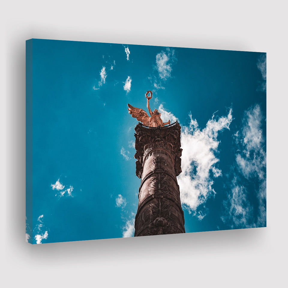 The Angel of Independence in Mexico City, Mexico Skyline Canvas Prints Wall Art Decor - Painting Canvas, Ready to hang