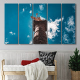 The Angel of Independence in Mexico City, Mexico Skyline 5 Panels B,Large Canvas,Canvas Prints Wall Art Home Decor