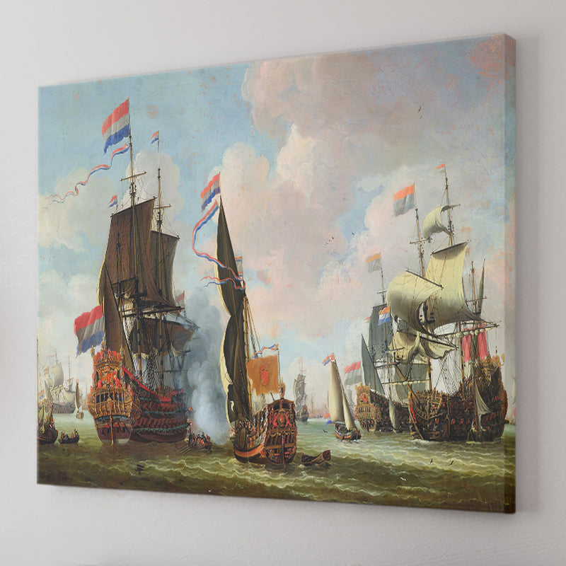 The Arrival Of Michiel Adriaanszoon De Ruyter 1607 76 In Amsterdam Canvas Wall Art - Canvas Prints, Prints For Sale, Painting Canvas