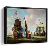 Sailing Ships In Blue Iii Framed Canvas Prints Wall Art - Painting Canvas, Wall Decor, For Sale