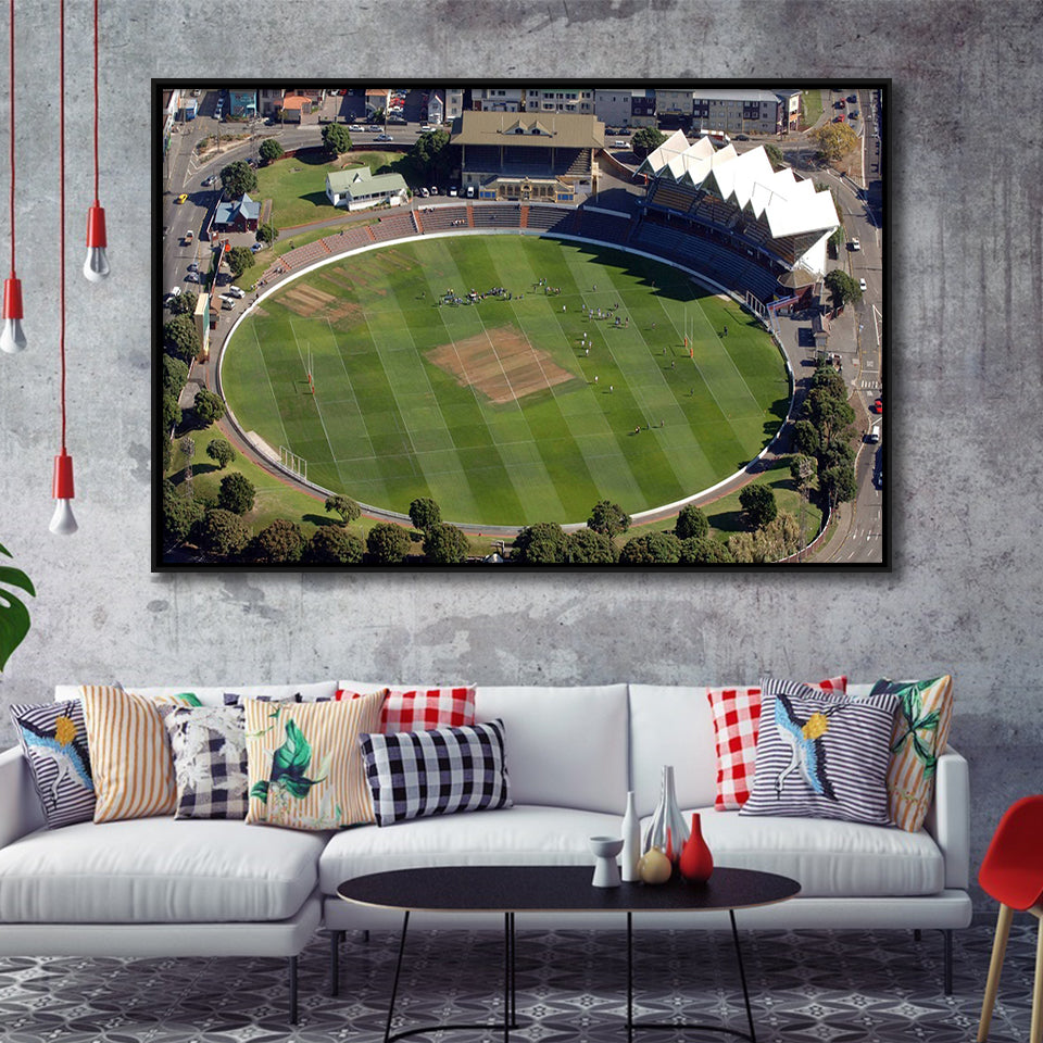 The Basin Reserve, Stadium Canvas, Sport Art, Gift for him, Framed Canvas Prints Wall Art Decor, Framed Picture