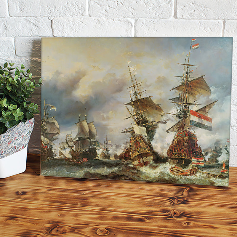The Battle Of Texel 29 June 1694 Canvas Wall Art - Canvas Prints, Prints For Sale, Painting Canvas,Canvas On Sale