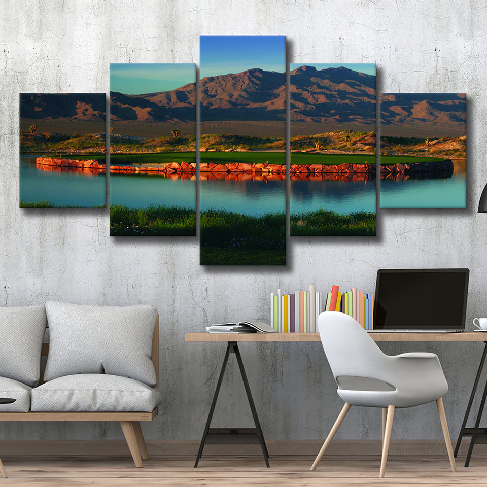The Best Dye In Sin City Las Vegas Paiute Golf Resort, Golf Art Print, 5 Panels Canvas Prints Wall Art Decor