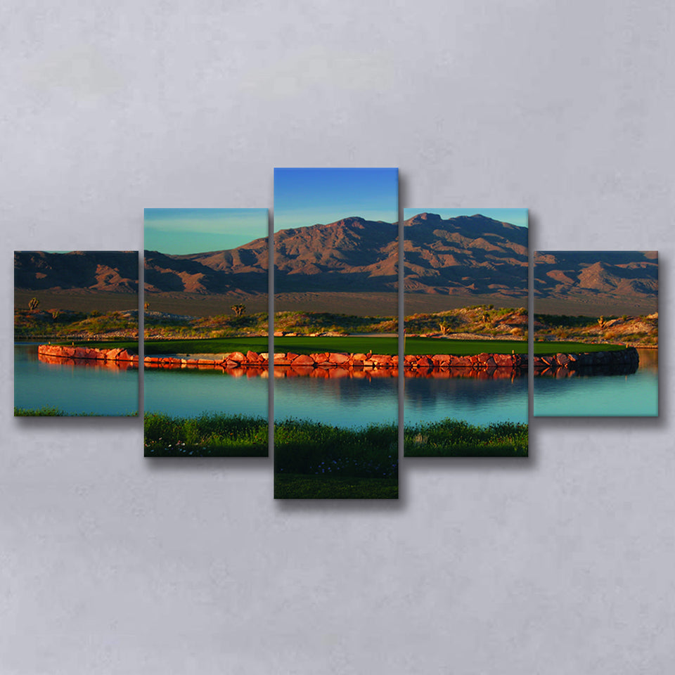 The Best Dye In Sin City Las Vegas Paiute Golf Resort, Golf Art Print, 5 Panels Canvas Prints Wall Art Decor