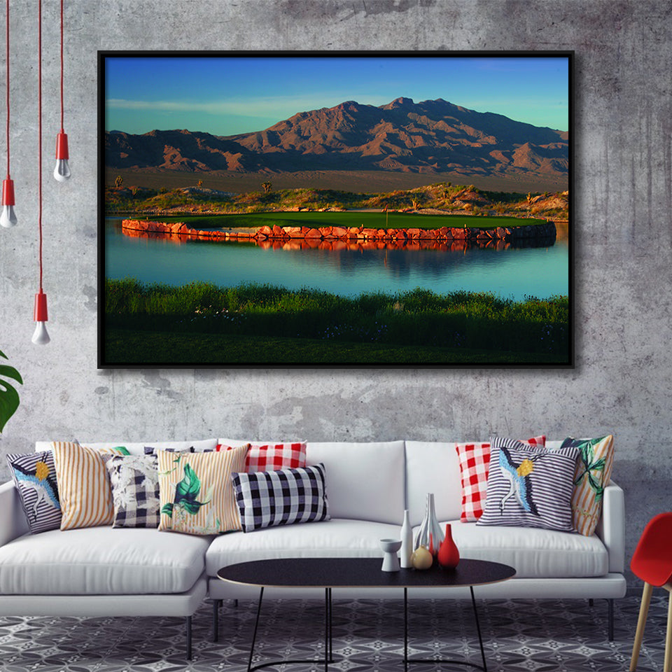 The Best Dye In Sin City Las Vegas Paiute Golf Resort, Golf Art Print, Framed Canvas Prints Wall Art Decor, Floating Frame