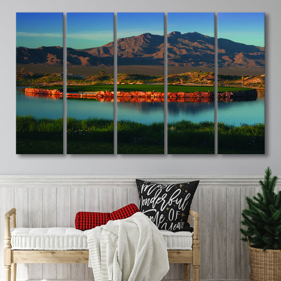The Best Dye In Sin City Las Vegas Paiute Golf Resort, 5 Panels Extra Large Canvas Prints Wall Art Decor