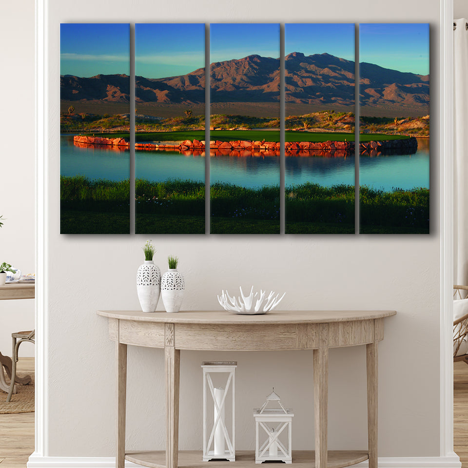 The Best Dye In Sin City Las Vegas Paiute Golf Resort, 5 Panels Extra Large Canvas Prints Wall Art Decor