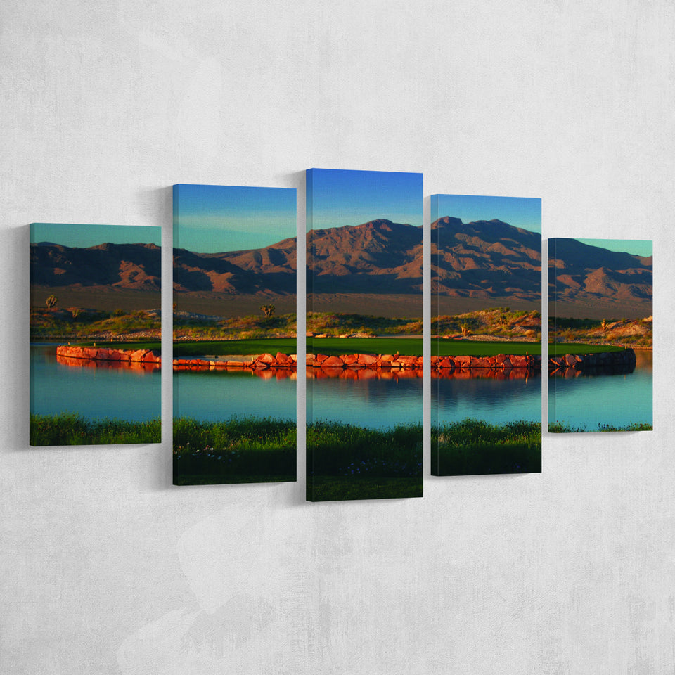 The Best Dye In Sin City Las Vegas Paiute Golf Resort, Golf Art Print, 5 Panels Canvas Prints Wall Art Decor