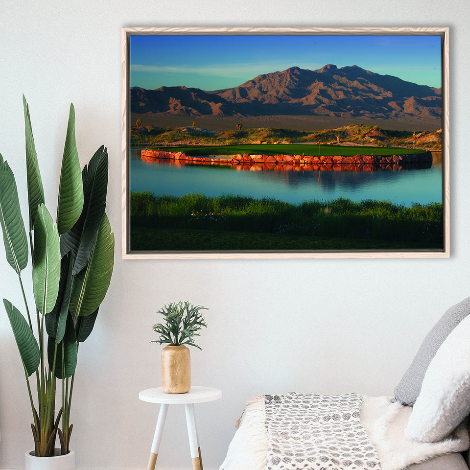 The Best Dye In Sin City Las Vegas Paiute Golf Resort, Golf Art Print, Framed Canvas Prints Wall Art Decor, Floating Frame