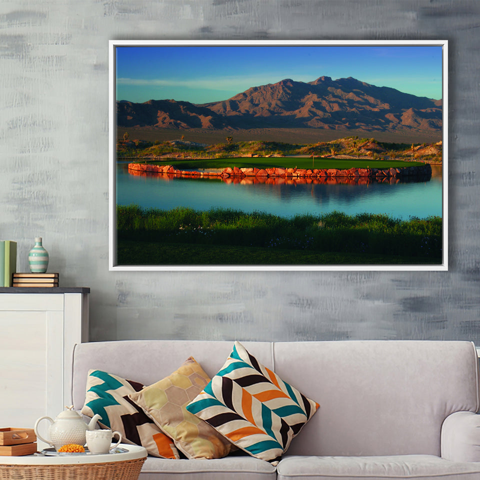 The Best Dye In Sin City Las Vegas Paiute Golf Resort, Golf Art Print, Framed Canvas Prints Wall Art Decor, Floating Frame