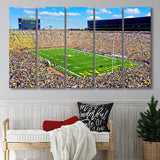 The Big House Wall Art Michigan Stadium Canvas Prints,Multi Panels B,Sport Stadium Art Prints, Fan Gift