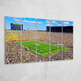The Big House Wall Art Michigan Stadium Canvas Prints,Multi Panels B,Sport Stadium Art Prints, Fan Gift