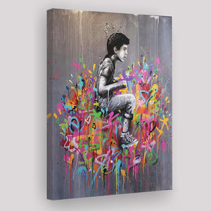 The Boy Graffiti Painting Canvas Wall Art - Canvas Prints, Painting Canvas, Canvas Art, Prints for Sale