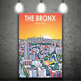The Bronx New York Art Sunset Landscape ,City Art Print, Large Canvas, Canvas Print Wall Art Home Decor