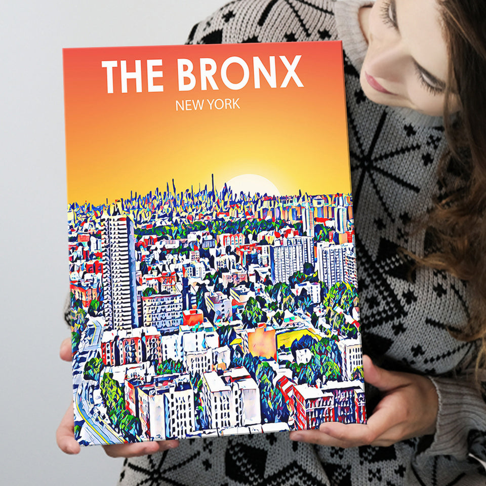 The Bronx New York Art Sunset Landscape ,City Art Print, Large Canvas, Canvas Print Wall Art Home Decor