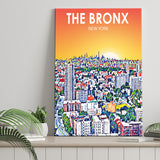 The Bronx New York Art Sunset Landscape ,City Art Print, Large Canvas, Canvas Print Wall Art Home Decor