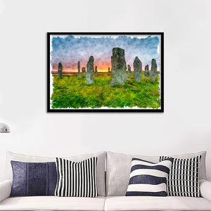 The Callanish Stones On The Isle Of Lewis Framed Wall Art - Framed Prints, Art Prints, Print for Sale, Painting Prints