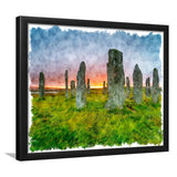 The Callanish Stones On The Isle Of Lewis Framed Wall Art - Framed Prints, Art Prints, Print for Sale, Painting Prints