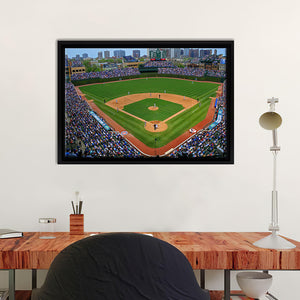 The Chicago Cubs Defeated The Arizona Diamondbacks During Framed Canvas Prints Wall Art - Painting Prints, Home Wall Decor, Painting Canvas