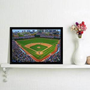 The Chicago Cubs Defeated The Arizona Diamondbacks During Framed Canvas Prints Wall Art - Painting Prints, Home Wall Decor, Painting Canvas