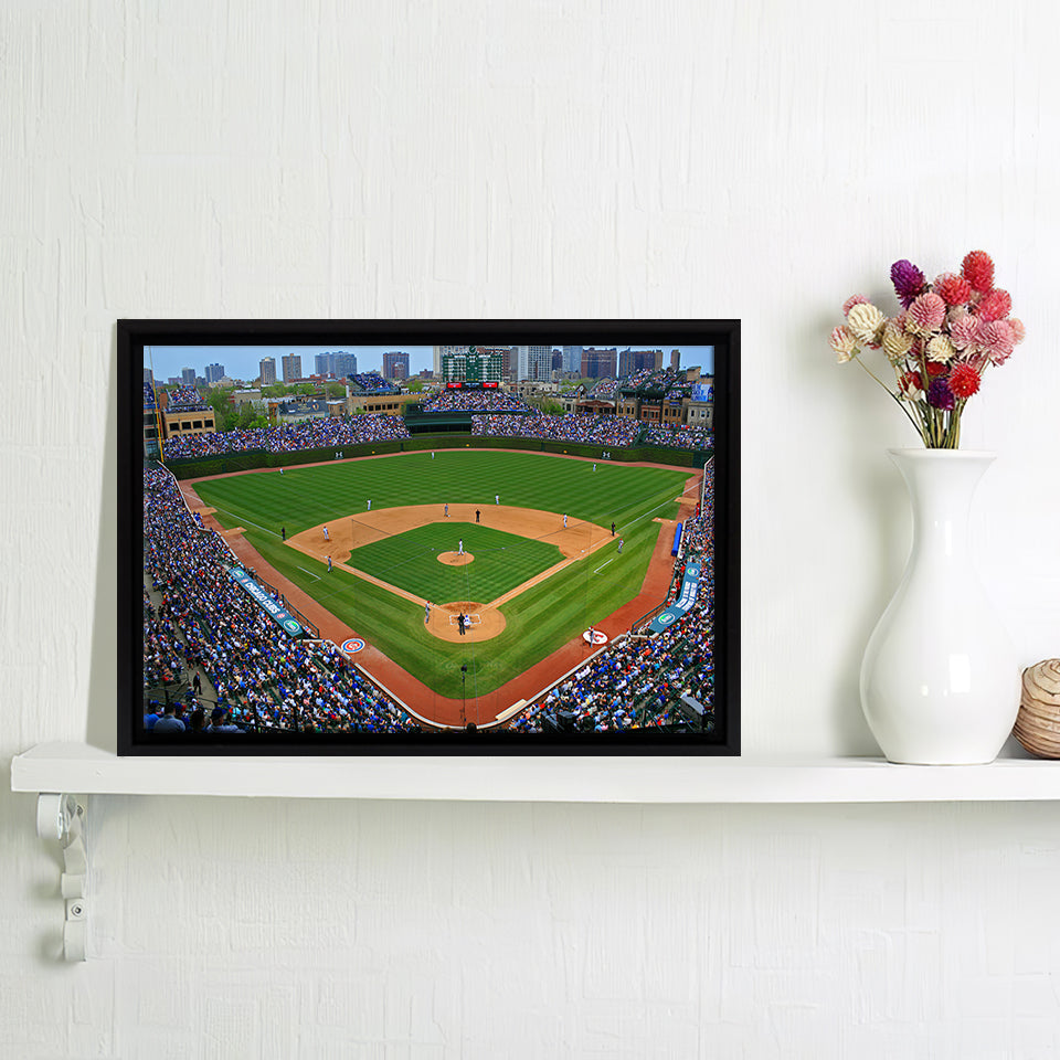 The Chicago Cubs Defeated The Arizona Diamondbacks During Framed Canvas Prints Wall Art - Painting Prints, Home Wall Decor, Painting Canvas