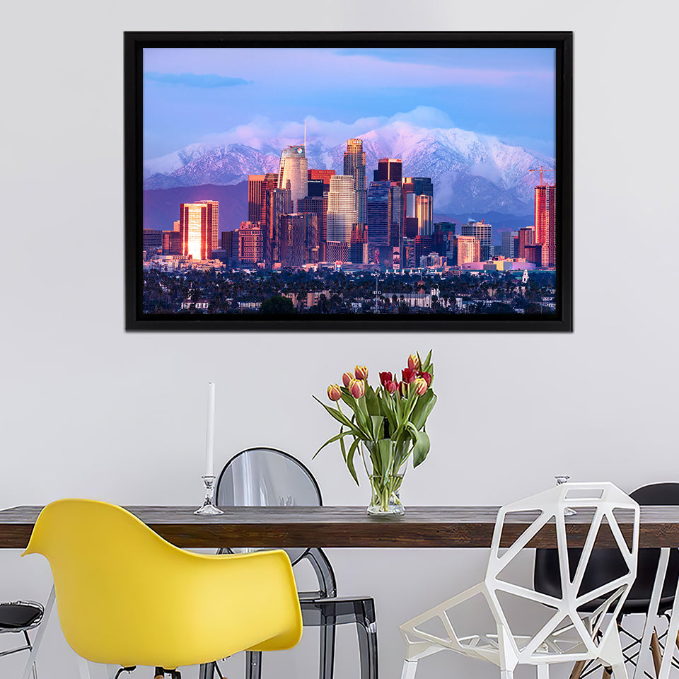 The City Of Angels Los Angeles Framed Canvas Wall Art - Framed Prints, Prints for Sale, Canvas Painting