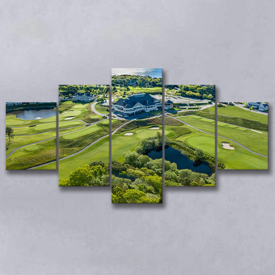 The Club At New Seabury Offers A Cape Escape, Golf Art Print, 5 Panels Canvas Prints Wall Art Decor