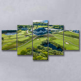 The Club At New Seabury Offers A Cape Escape, Golf Art Print, 5 Panels Canvas Prints Wall Art Decor