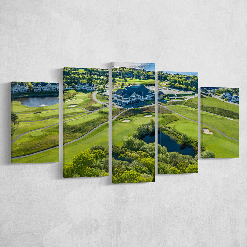 The Club At New Seabury Offers A Cape Escape, Golf Art Print, 5 Panels Canvas Prints Wall Art Decor