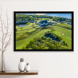 The Club At New Seabury Offers A Cape Escape, Golf Art Print, Framed Canvas Prints Wall Art Decor, Floating Frame