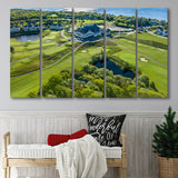 The Club At New Seabury Offers A Cape Escape, 5 Panels Extra Large Canvas Prints Wall Art Decor