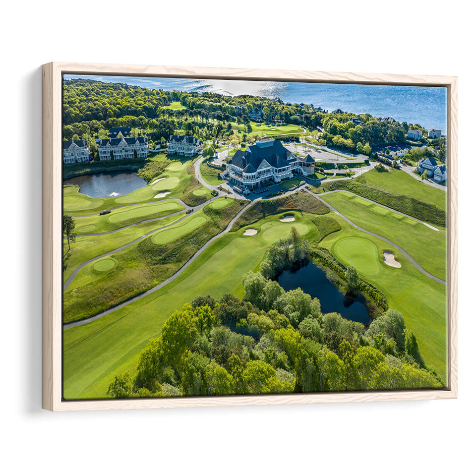 The Club At New Seabury Offers A Cape Escape, Golf Art Print, Framed Canvas Prints Wall Art Decor, Floating Frame