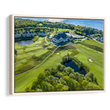 The Club At New Seabury Offers A Cape Escape, Golf Art Print, Framed Canvas Prints Wall Art Decor, Floating Frame