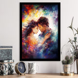 The Couple Love Multicolored Mixed Color, Painting Art, Framed Art Prints Wall Decor