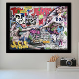 The Creation Of Adam Grafiti Street Art Banksy Style, Framed Art Prints Wall Art Home Decor, Ready to Hang