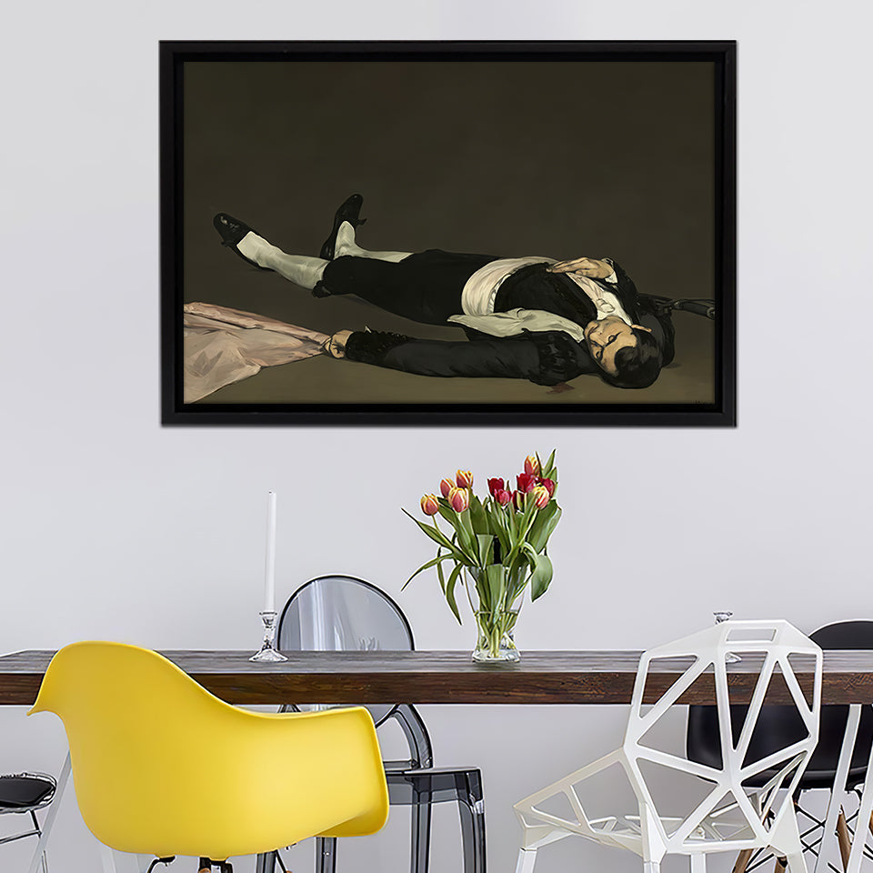 The Dead Bullfighter By Edouard Manet Framed Canvas Wall Art - Framed Prints, Canvas Prints, Prints for Sale, Canvas Painting