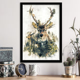 The Deer Nature Art Botanical Floral Forest Framed Art Prints Wall Decor - Painting Prints, Wall Art, Framed Picture, For Sale