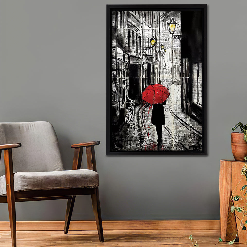 The Delightful Walk Framed Canvas Wall Art - Framed Prints, Prints for Sale, Canvas Painting