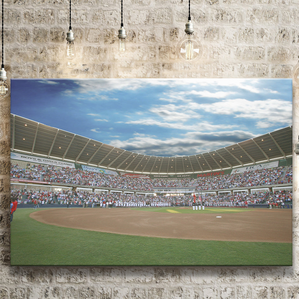 The Diamond Stadium in Virginia, Stadium Canvas, Sport Art, Gift for him, Fan Gift, Canvas Prints Wall Art Decor