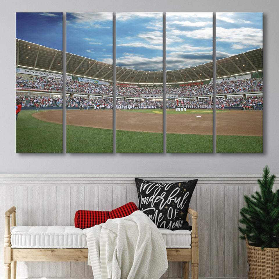 The Diamond Stadium in Virginia, Stadium Canvas, Sport Art, Gift for him, Multi Panels B, Canvas Prints Wall Art Decor