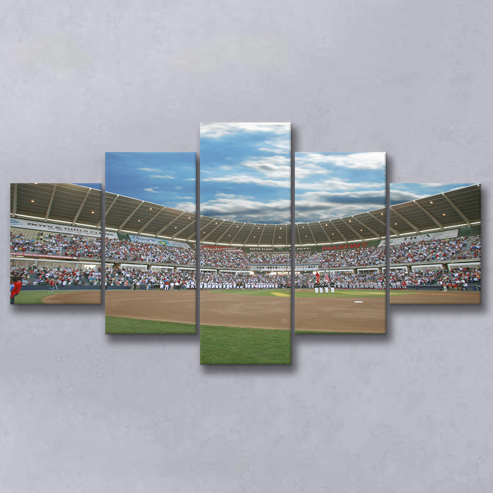 The Diamond Stadium in Virginia, Stadium Canvas, Sport Art, Large Canvas, Multi Panels, Canvas Prints Wall Art Decor