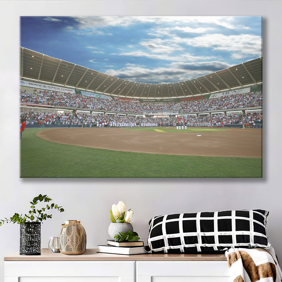 The Diamond Stadium in Virginia, Stadium Canvas, Sport Art, Gift for him, Fan Gift, Canvas Prints Wall Art Decor