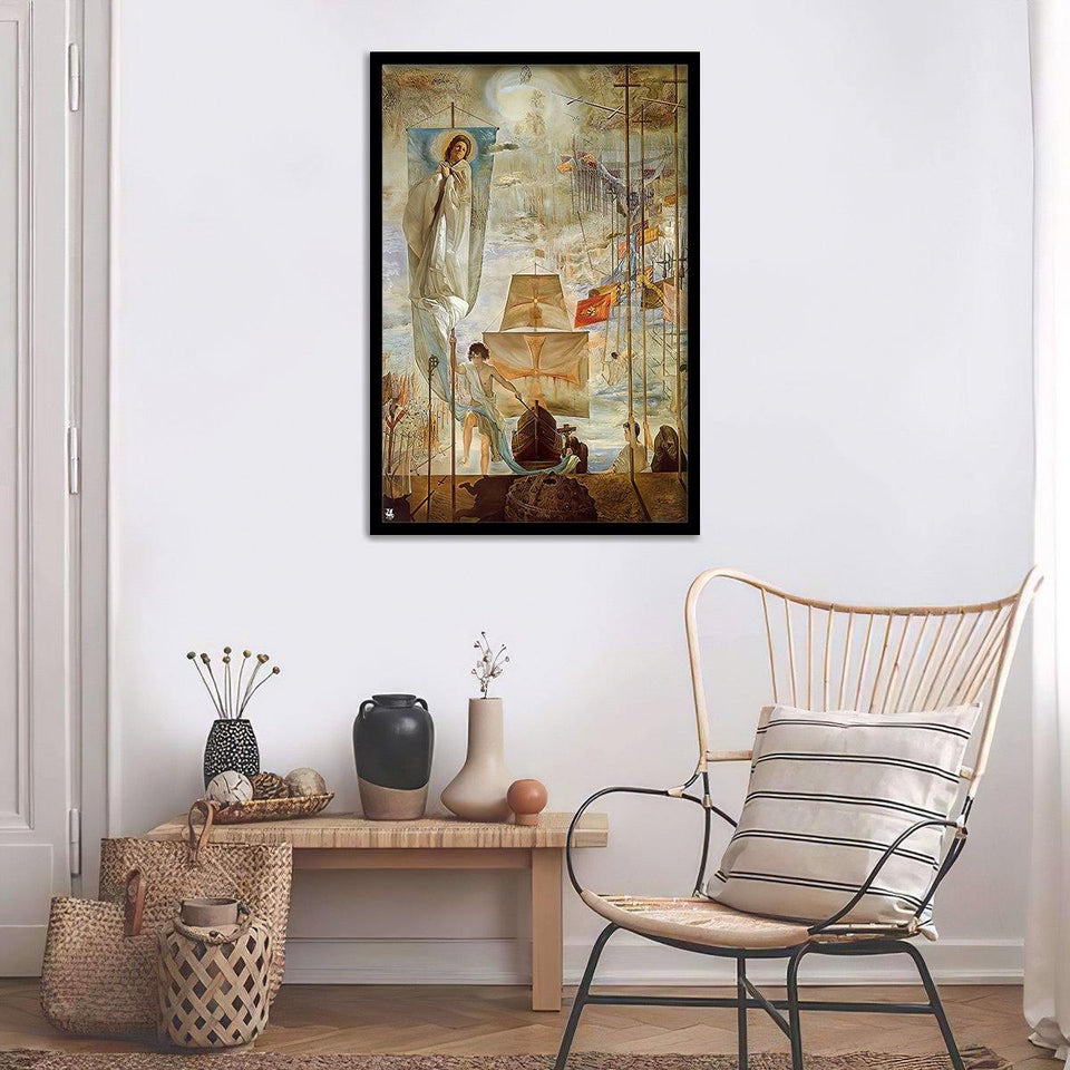 The Discovery of America by Christopher Columbus 1958 - Salvador Dali-gigapixel - Art Print, Frame Art, Painting Art