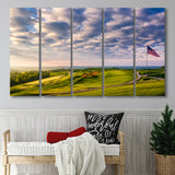 The Donald Ross Course At French Lick, 5 Panels Extra Large Canvas Prints Wall Art Decor