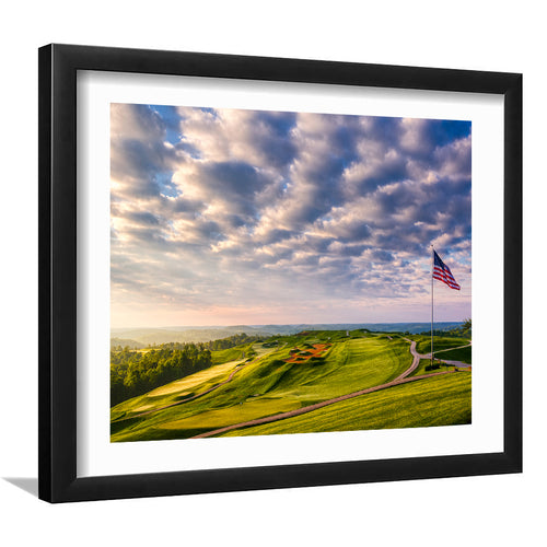 The Donald Ross Course At French Lick, Golf Art Print, Framed Art Prints Wall Decor, White Border
