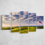 The Donald Ross Course At French Lick, Golf Art Print, 5 Panels Canvas Prints Wall Art Decor