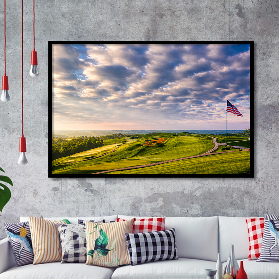 The Donald Ross Course At French Lick, Golf Sport Print, Golf Lover, Framed Art Prints Home Decor